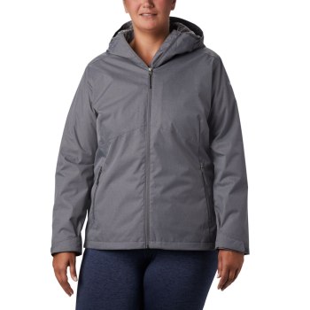 Columbia Rainie Falls Plus Size, Chamarras Grises Para Mujer | 186290-RBH